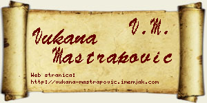 Vukana Maštrapović vizit kartica